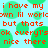 Pixelated text repeats across a light blue background with green circular shapes, forming a wordwall of phrases about having a personal world and being nice.