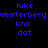 Blue pixelated text on black background arranged in two vertical with identical text in each