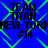 Blue background with green diagonal lines and repeated black text reading TEAM TITAN NEW YORK #14 in four identical quadrants.