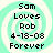 Four identical pixelated icons display text over a cyan spiral background with white swirls.