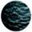 Circular icon with dark teal and light teal wavy patterns shifting across its surface in a sequence of