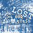 Blue and white pixelated pattern with repeated text fragments 'LOST IN YOUR EYES' in varying orientations across a of small