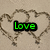 A static image with a beige background featuring heart outlines and green text reading "Love will find you <3 xoalyxo".