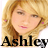 nine identical images showing a person with blonde hair and pink earrings, each overlaid with the name 'Ashley' in black text