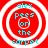Red background with white concentric circles and cyan text reading 'alex pees on the carpet' in four identical quadrants.