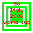 Green square icon with red text "Go Italy 2006 world cup" in layered white borders, four variations show border thickness changes.