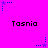A static image with a bright pink background featuring repeated text and star-shaped pixel art elements.