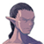 Pixelated 50x50 static buddy icon of a character with pointed ears, dark hair tied back, and light skin tone in profile view against white background.