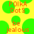 Yellow background with green circular shapes and orange text reading "POIKA Dot S" above "be jealous" in two identical