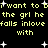 Yellow pixelated text repeats 'i want to bi the grl he falls inlove with' on black background with white stars.