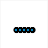Pixelated icon set with blue text, bunny character, and dotted line elements on white background.