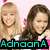 Two women with long hair pose against a pink background with small pink flowers; text "AdnaanA" appears below them in different colors.