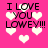 Pixelated pink background with white hearts and black text reading 'I LOVE YOU LOWEY!!!' in four repeated sections.