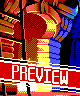 Pixel art image of a character in dynamic pose with red, yellow, blue, and brown colors; bold white text "PREVIEW" on red banner at bottom.