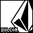 Black and white pixelated icon featuring a stylized geometric logo with the text "VOLCOM" at the bottom, set against a plain background.