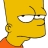 Pixelated yellow-skinned character with orange shirt, side profile showing one eye, nose, mouth, and ear against white background.
