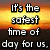 A four- of pixelated text over a sunset background with black and white lettering