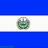 Pixelated circular icon with green and blue tones on a white horizontal band between two solid blue bands.