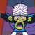 Pixelated cartoon character with green skin and white hair on left, next to bright green text 'Original Icons .com' on dark green background.