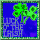 Animated sequence showing a green leprechaun hat with gold buckle, clovers, and star outlines against blue/white backgrounds.