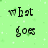 Pixelated text on a green background with scattered white and green dots, featuring partial words 'what', 'gog', 'comes', 'aroud' in black block letters.