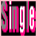 Pixelated text "Single" in pink and gray on black background with a light pink border, transitioning to include "AND HATIN IT" below.