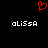 Red pixelated heart symbol above two identical white text strings on black background.