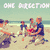 Pixelated beach scene with people playing, colorful balloons, large '1D' text, and a heart-shaped photo frame.
