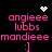 Pixelated pink text and symbols on black background with animated white pixel effects.
