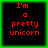 Four identical square arranged in a , each displaying red pixelated text on a black background with a bright green border