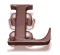 Brown stylized letter L with curved base and decorative swirls, displayed in six showing animation progression