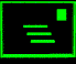 Green document icon with horizontal lines and square corner element rotates through multiple angles against black background.
