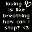 Pixelated text on black background with heart symbol and emoticon, two versions side-by-side showing 'u' instead of 'you'.