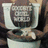 A pixelated image shows a toilet with a person's hand holding it, next to text reading "goodbye cruel world" on a brown background.