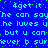 Blue background with cyan text repeating '4get it he can say he luves u but u can ever b sure' in a pixelated style.