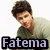 A person in a light green shirt appears in four with varying poses and a text overlay reading 'Fatema' in purple letters