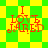 Red text reading "I LOVE JARED" on a green and yellow checkered background with four distinct pattern variations.