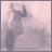 Animated sequence of a figure in motion with text fragments appearing and disappearing over a foggy background.