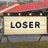 A static image shows a sign reading 'LOSER' with pixelated text 'yup', 'thats', and 'abby!' on a black background.