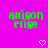 Green pixelated text 'amison elige' on bright pink background with two white heart shapes below.