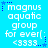 A static digital image displays repeated text and symbols on a bright cyan background with no visible animation.