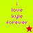 Pixelated text 'i love kyle forever' in pink on four colored quadrants with a red star and yellow star icon.