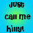 A static image with blue and green gradient background displaying repeated text "Just call me hilly!" in black pixelated font.