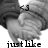 Black-and-white animated icon shows two hands clasped in a handshake, with text below reading 'just like when we were little' and 'x3' above.