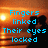 Silhouetted couple embracing against warm orange background with glowing lights, text overlays in blue pixelated font across four