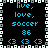 Pixelated text and symbols arranged in a with a black background and white border, featuring repeated phrases and emoticons