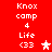 Red background displays two identical vertical text blocks with white pixelated text and a star symbol, where the right star alternates between white and pink.