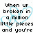 Pixelated text with blue heart outlines on white background, displaying a motivational quote about resilience.