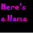 Animated sequence showing a llama head and rubber duck with text overlays in pixelated purple font on black backgrounds.