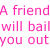 Pixelated text in pink and green on white background with a small character icon showing blonde hair, blue eyes, and striped clothing.